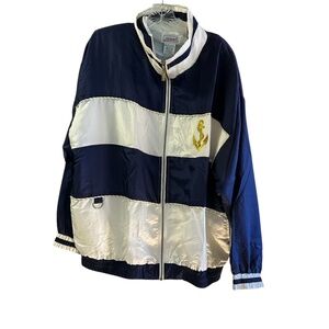 Women's New Vintage Janeve 100% Silk Sport Jacket Size XL  Nautical Themed